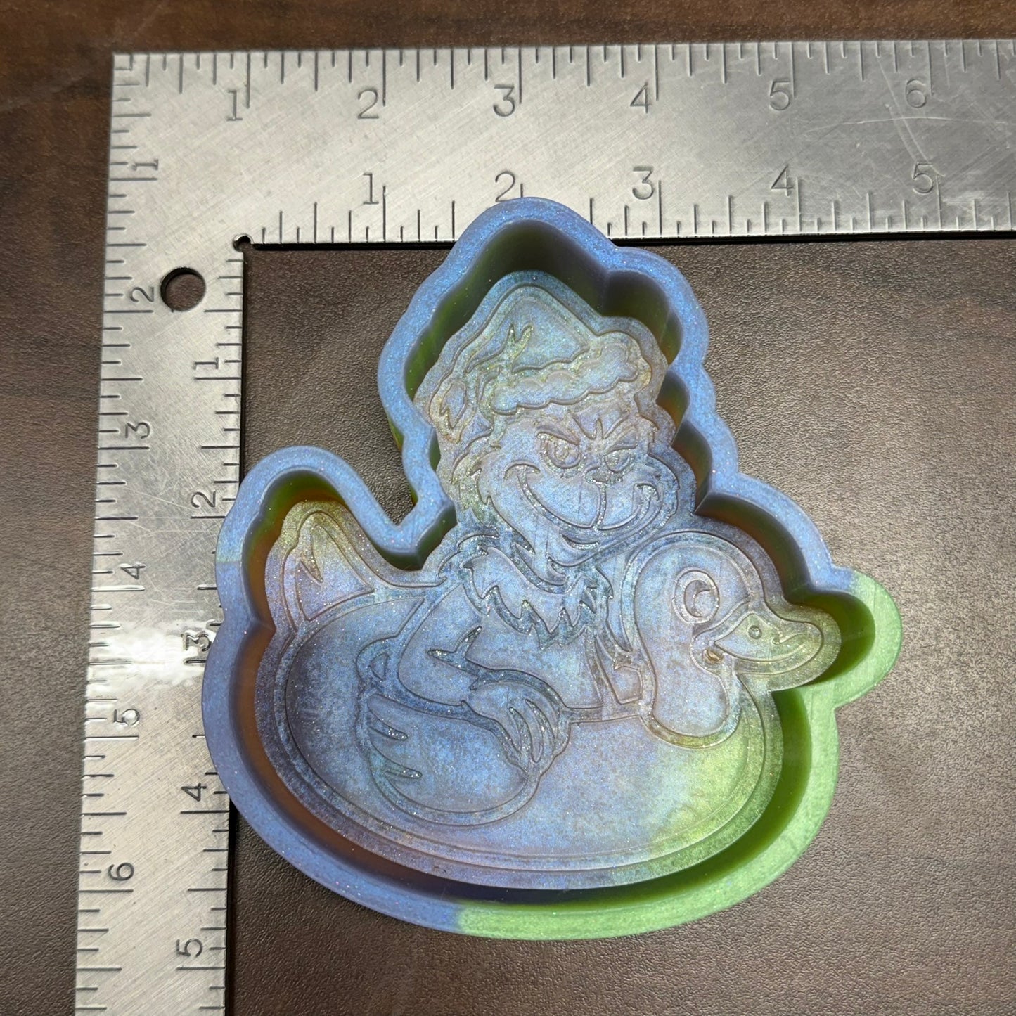 Grinchy on Duck Float De-Stash Freshie Mold
