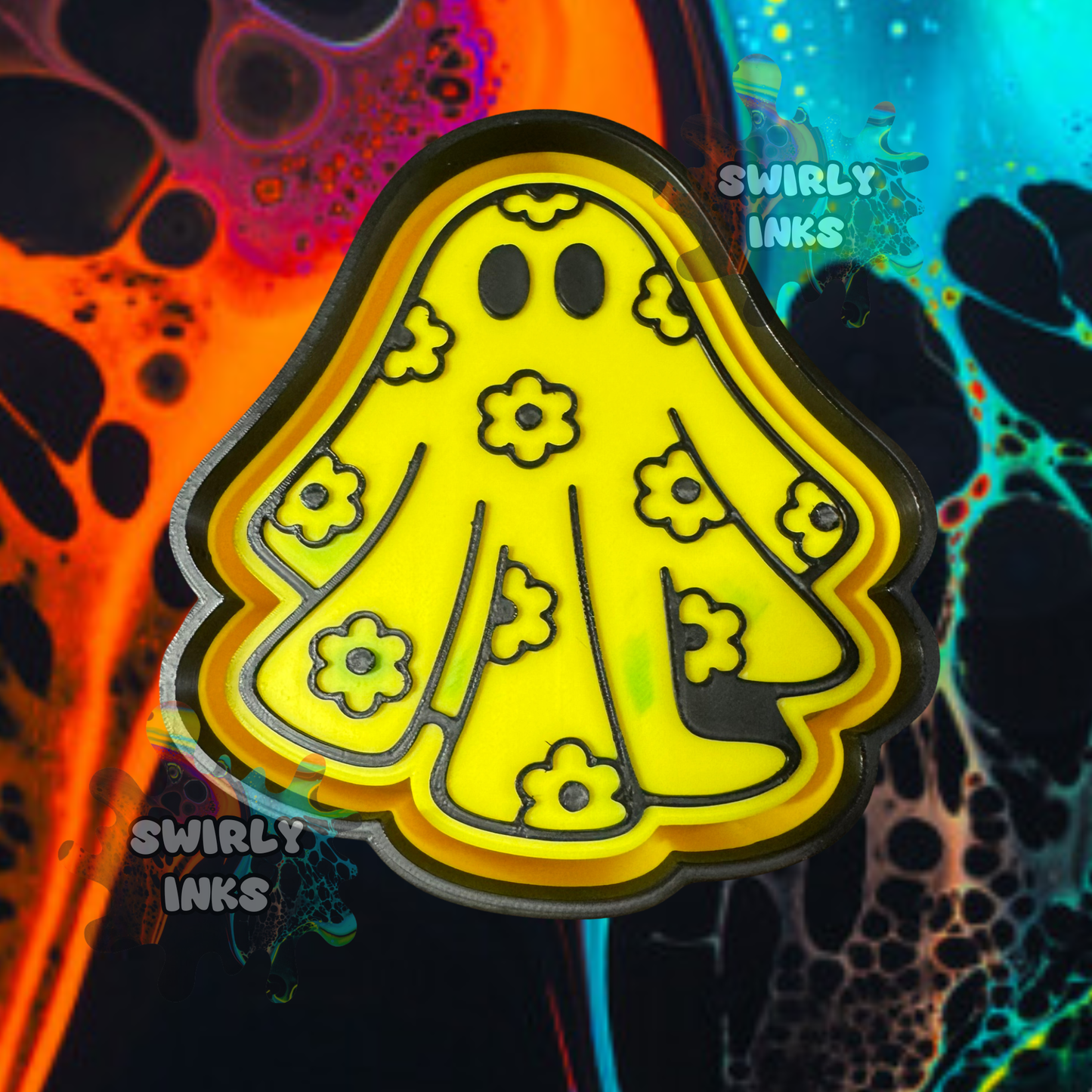Ghost with Flowers Freshie Mold