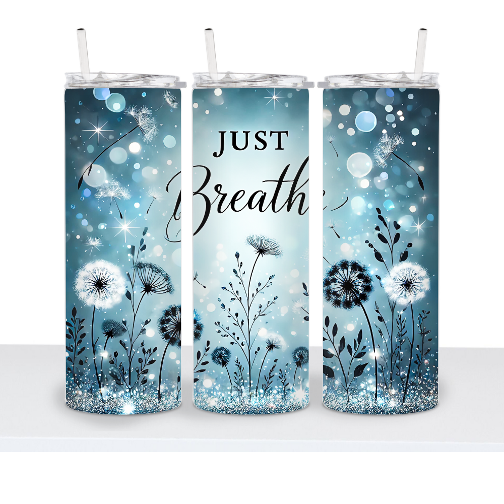 Just Breathe Blue 20oz Tumbler