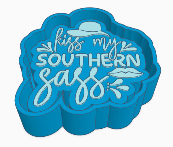 Kiss My Southern Sass Saying Freshie Mold