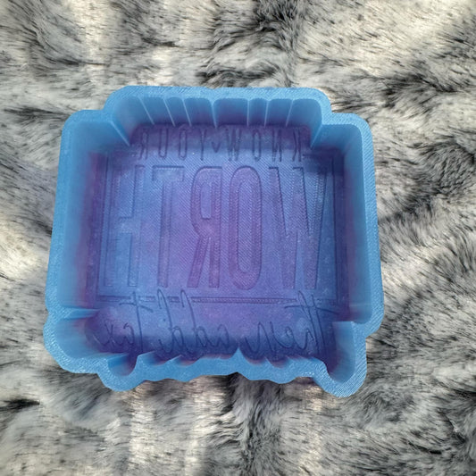 Know Your Worth Then Add Tax Saying Freshie Mold