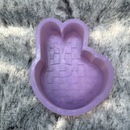 Checkered Peace Hand Freshie Mold