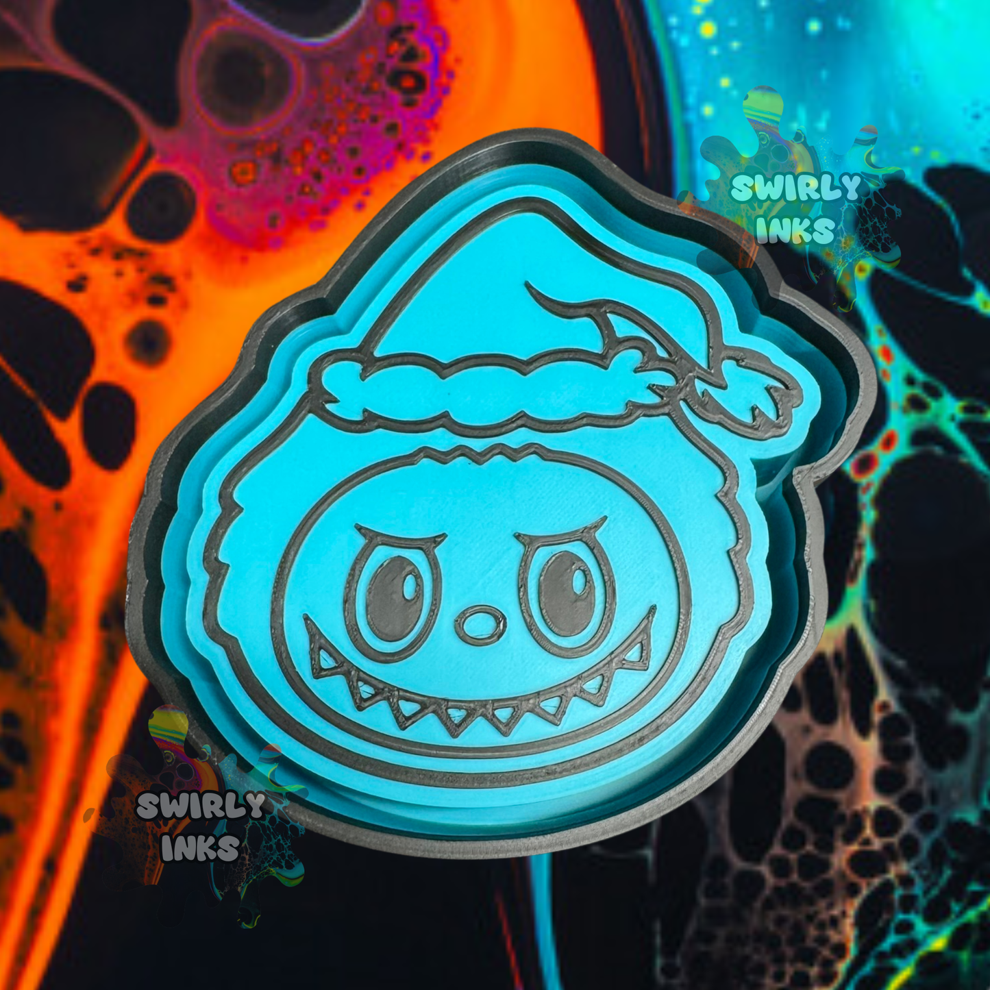 Labubu Wearing Santa Hat Freshie Mold