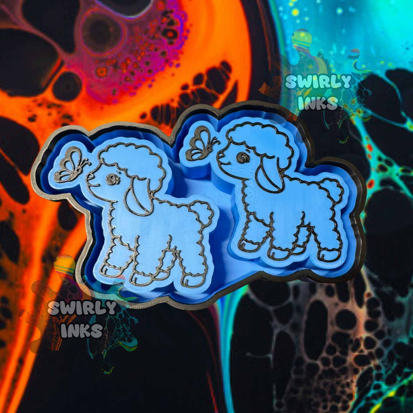 Lamb with Butterfly Vent Freshie Mold