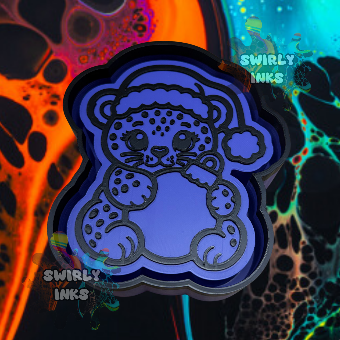 Leopard Christmas Ornament Freshie Mold