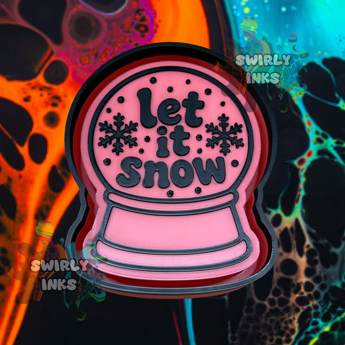 Let It Snow Snow Globe Freshie Mold