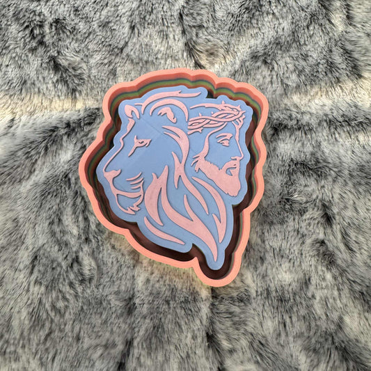 Lion & Jesus Freshie Mold
