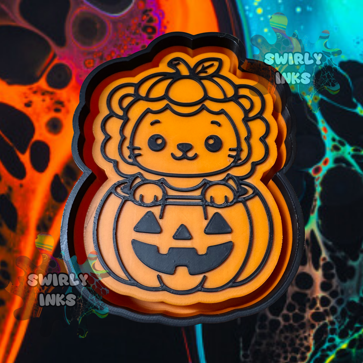 Lion in Pumpkin Freshie Mold