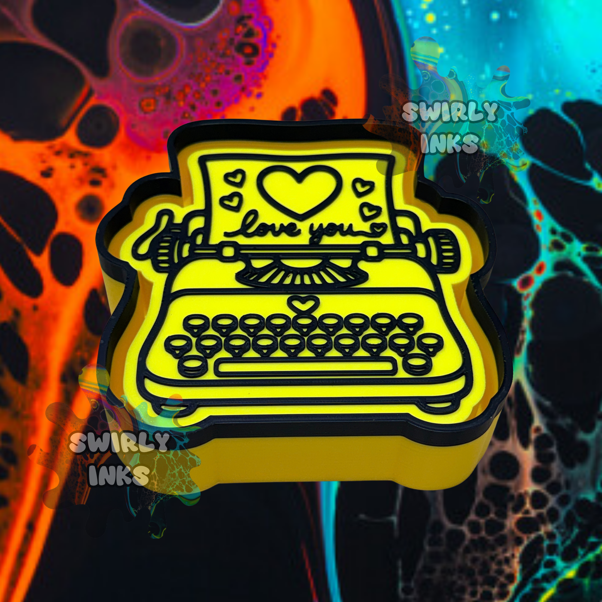 Love You Type Writer Freshie Mold