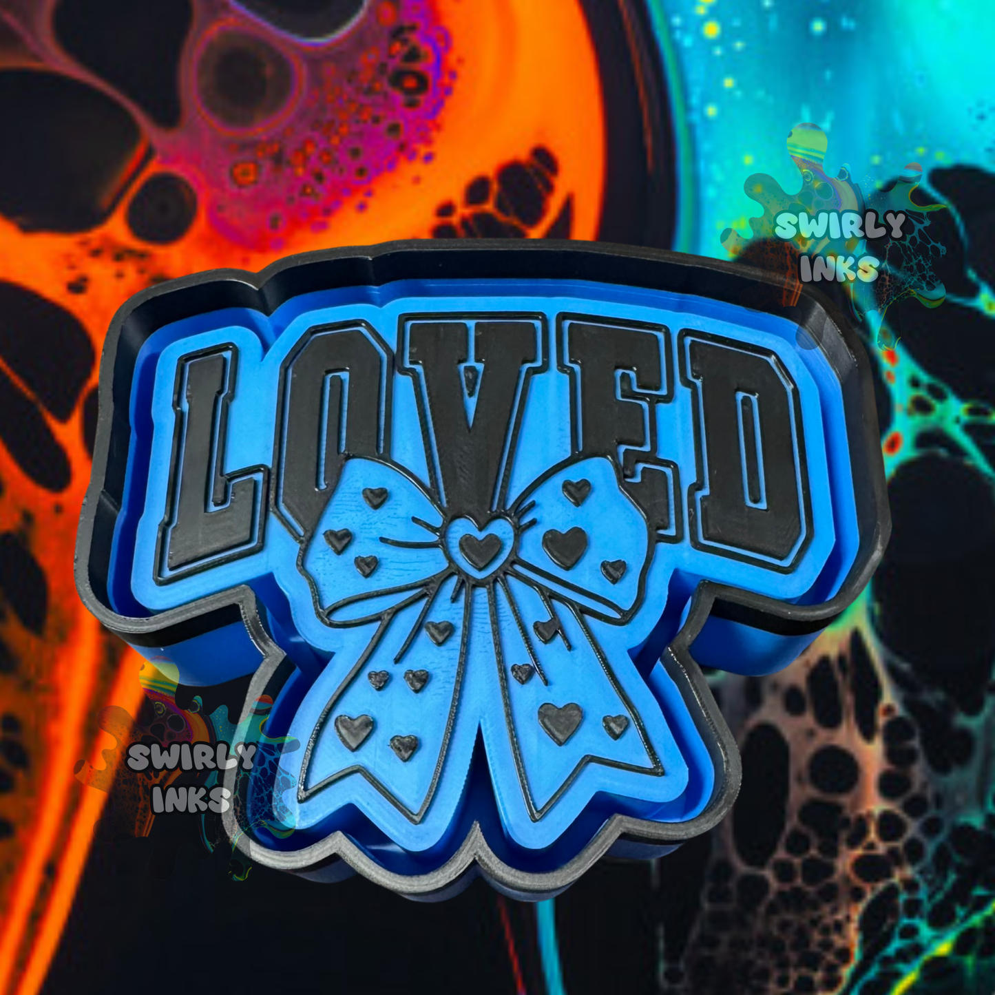 Loved Bow with Hearts Freshie Mold