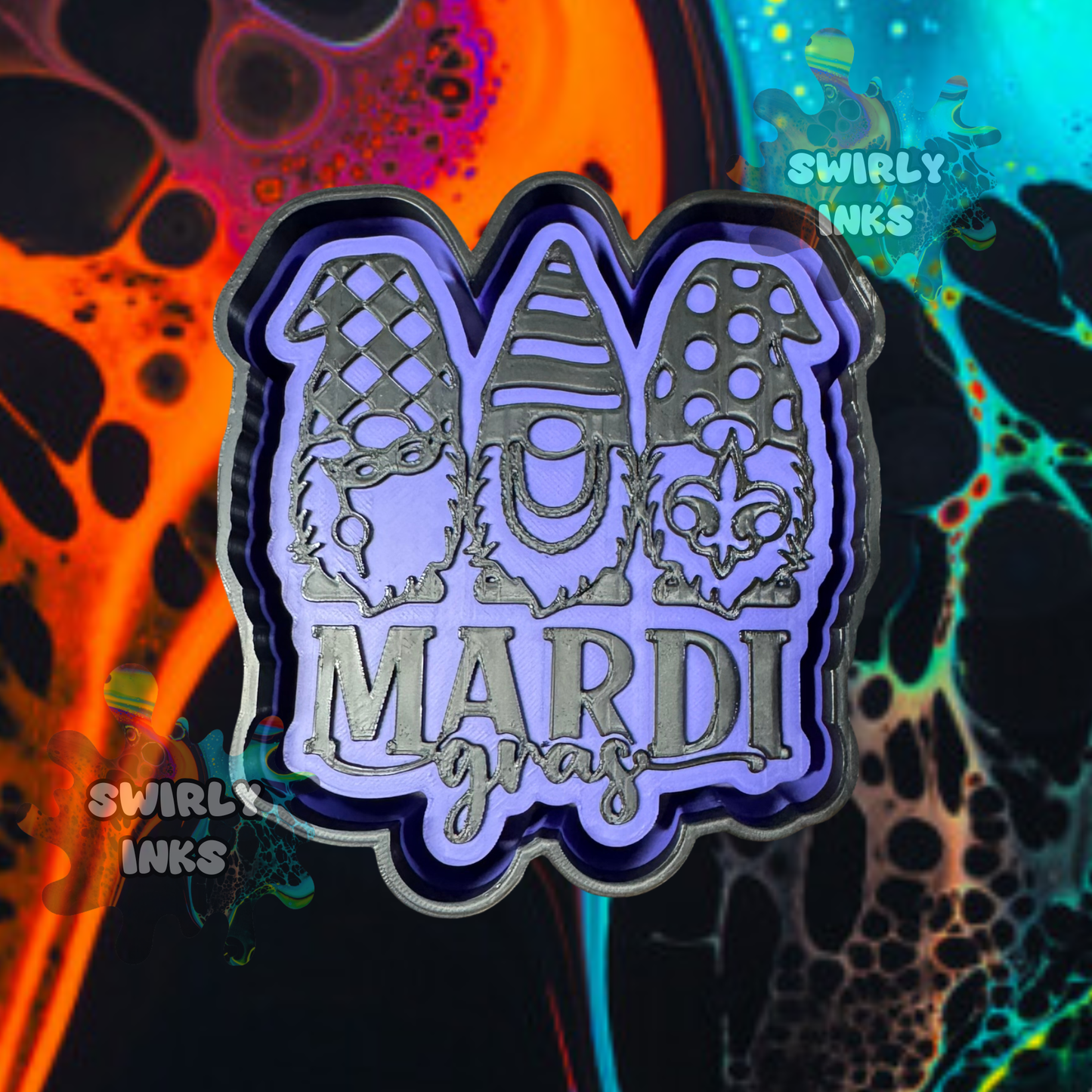 Mardi Gras Gnomes Freshie Mold