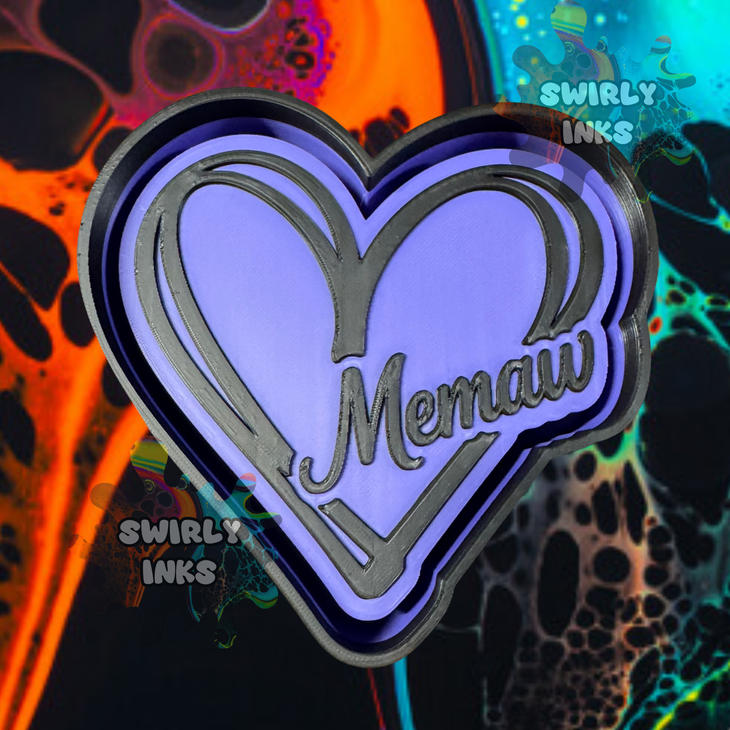 Memaw Heart Freshie Mold