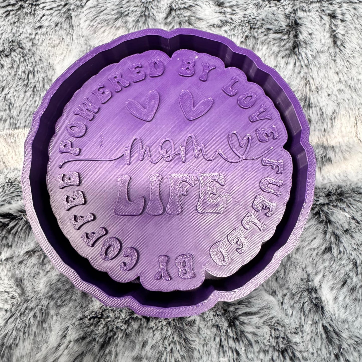 Fueled By Coffee Powered By Love Mom Life Saying Freshie Mold