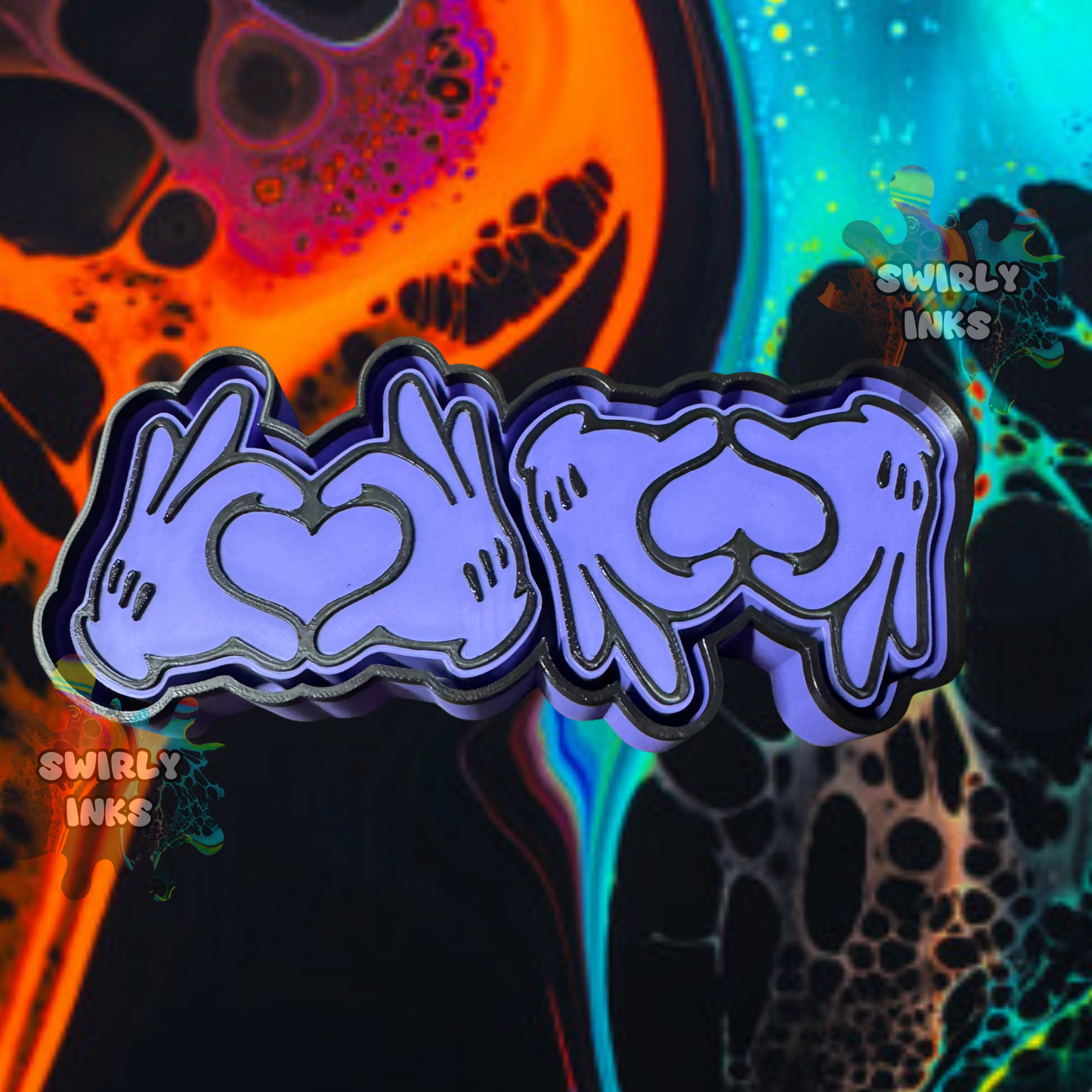 Mouse Hands Heart Vent Freshie Mold