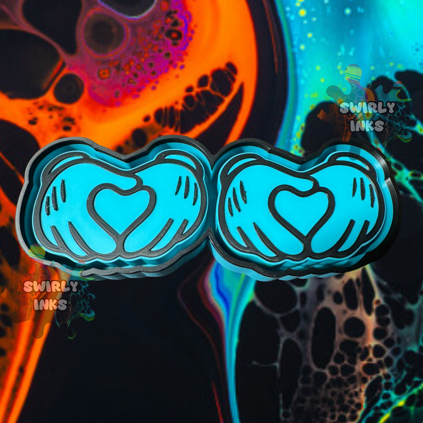 Mouse Heart Hands Vent Freshie Mold