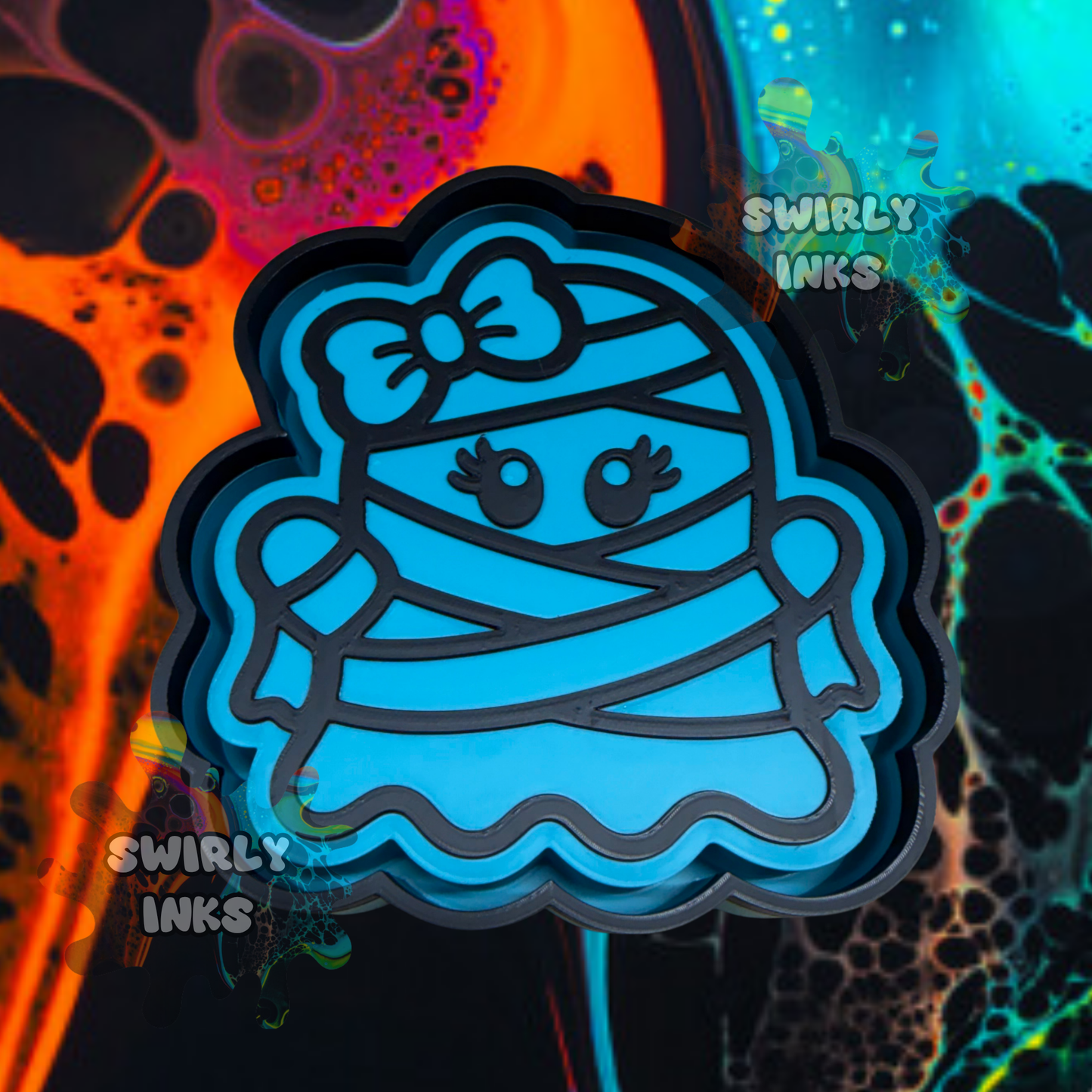 Mummy Ghost Bow Freshie Mold
