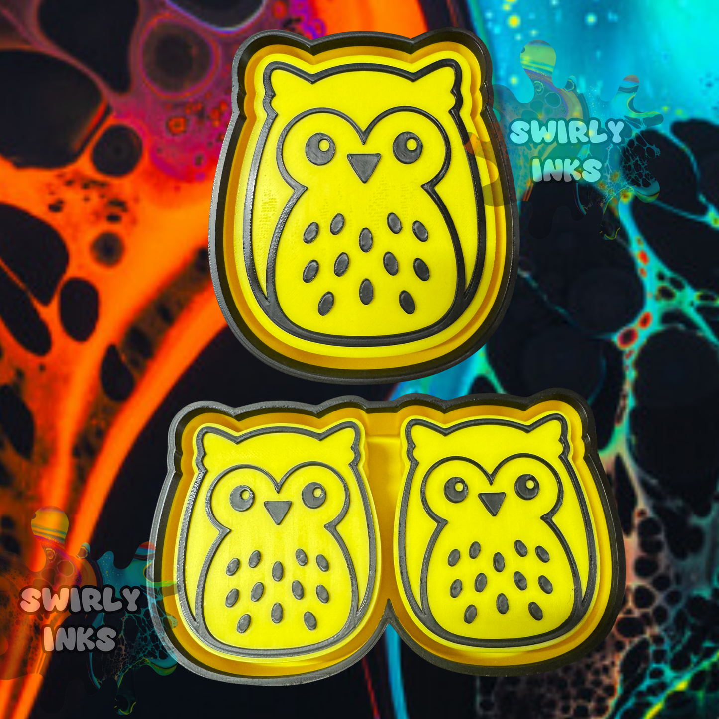 Owl Squishie Set Freshie Mold