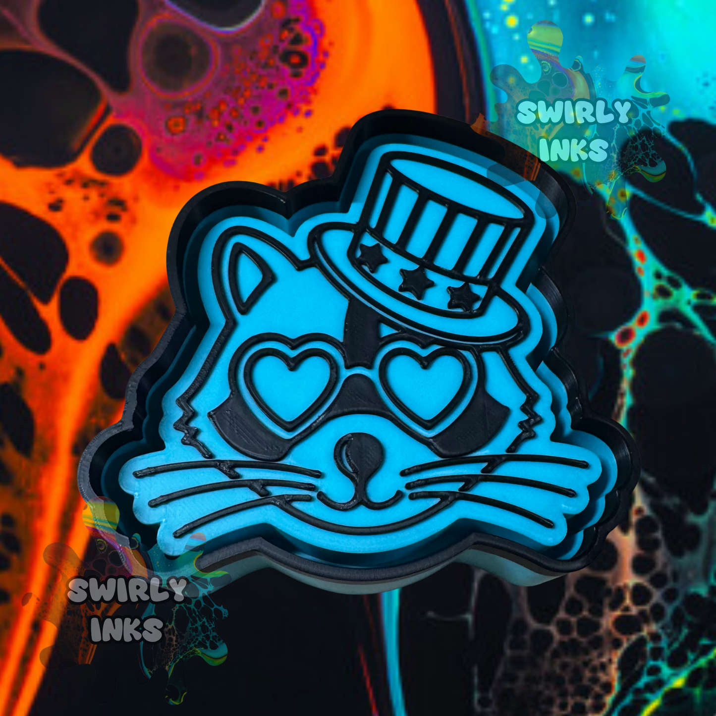 Patriotic Raccoon Freshie Mold
