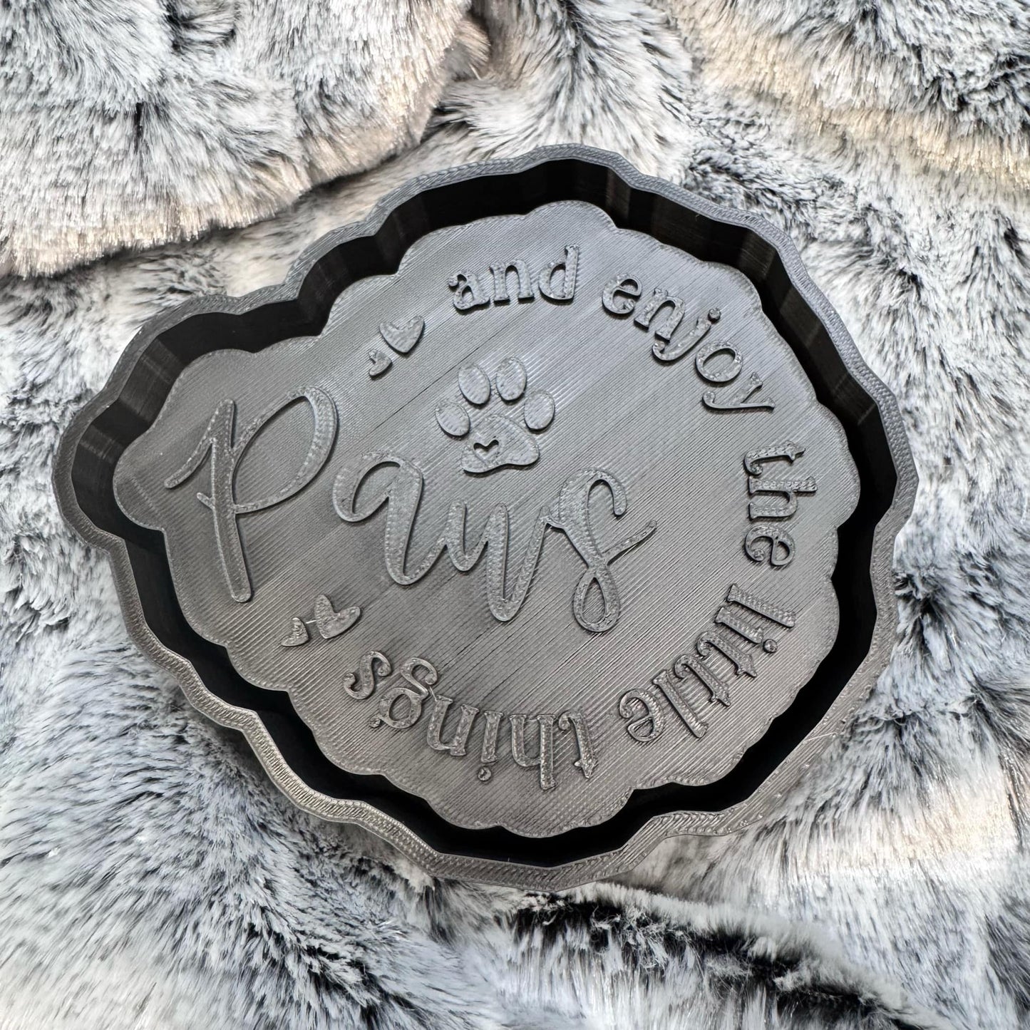 Paws and Enjoy The Little Things Saying Freshie Mold