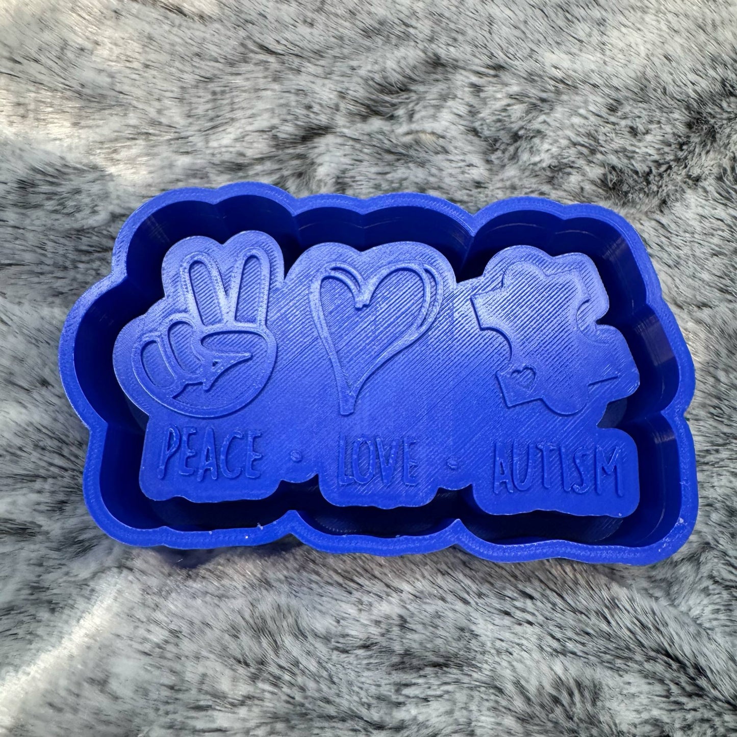 Peace Love Autism Freshie Mold