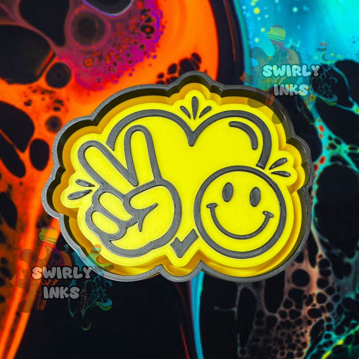 Peace Love Happiness Freshie Mold