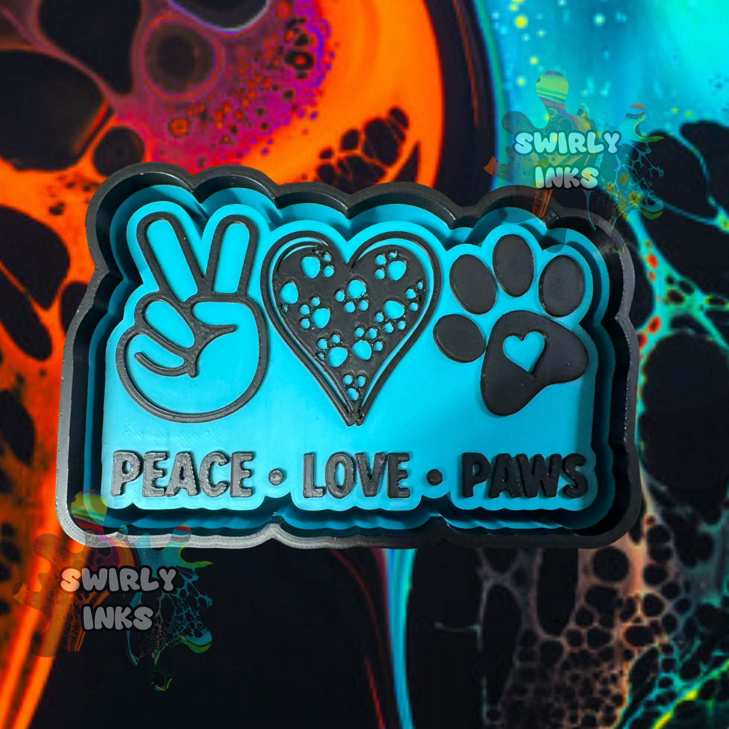Peace Love Paws Freshie Mold