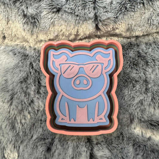 Pig In Sunglasses Freshie Mold