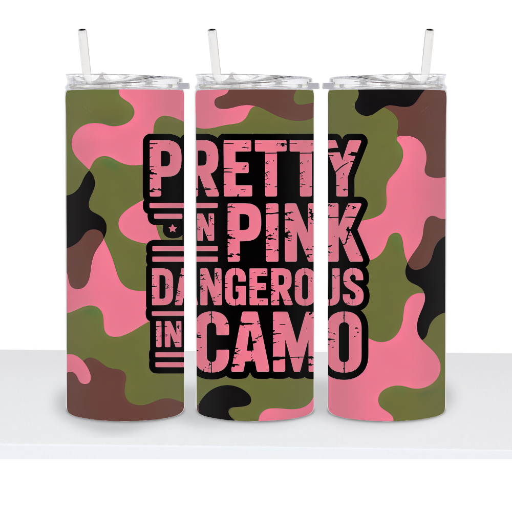 Pink Camo 20oz Tumbler