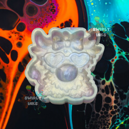 3D Bubble Gum Cow Freshie Mold