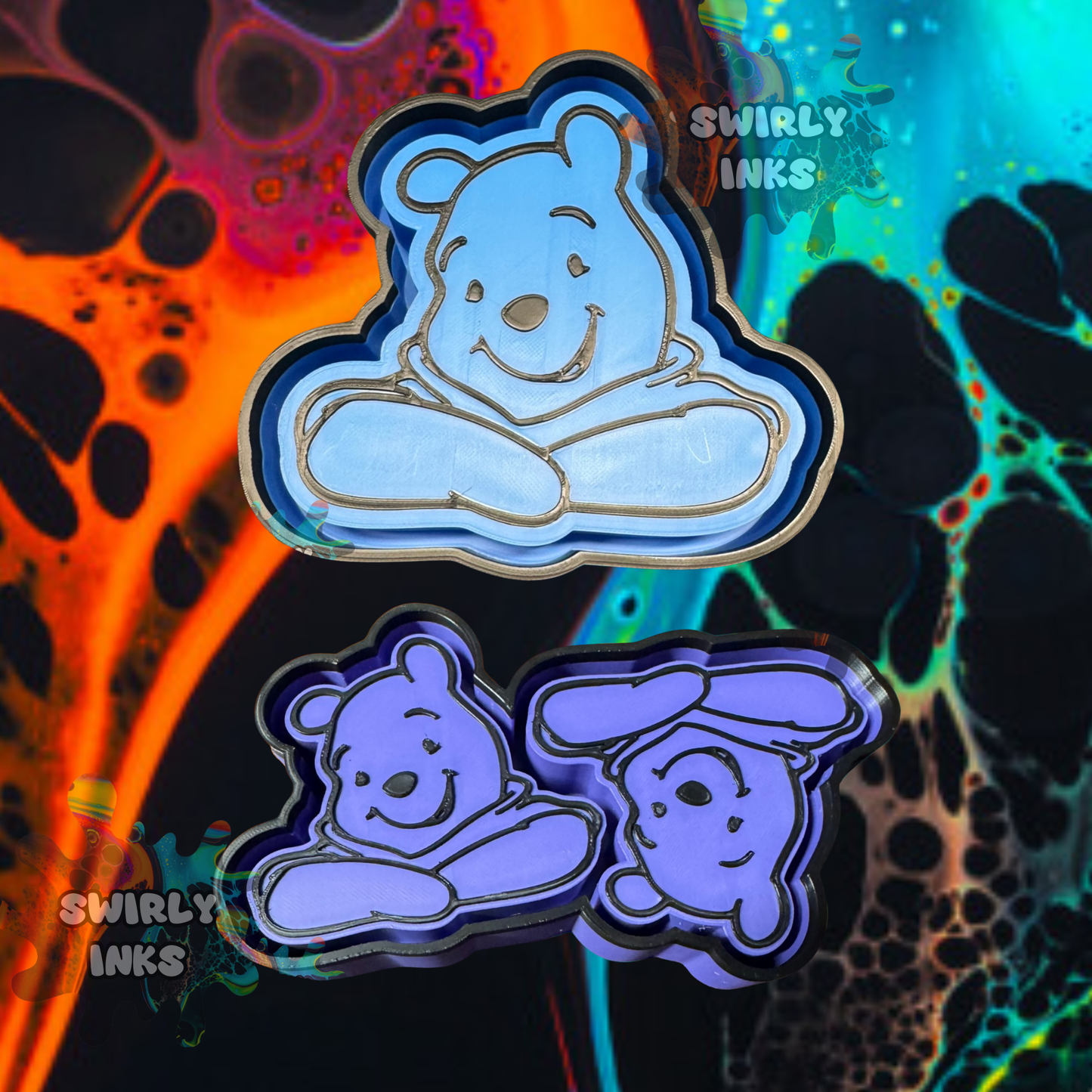 Pooh Sitting Set Freshie Mold