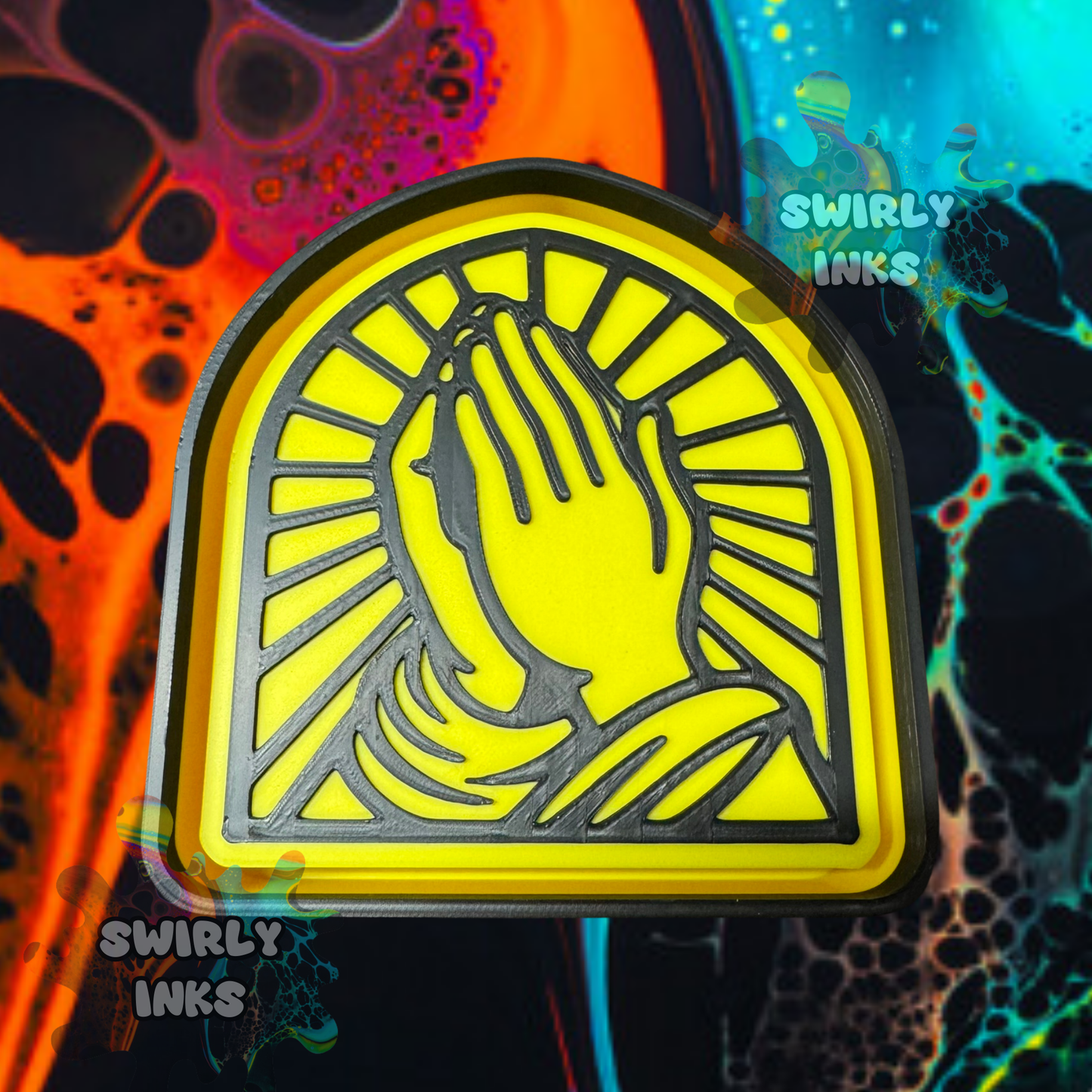 Prayer Hands Stainglass Freshie Mold