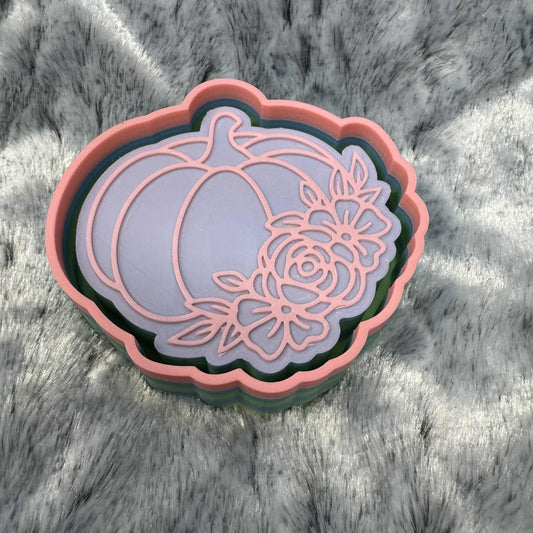 Pumpkin with Flowers Freshie Mold