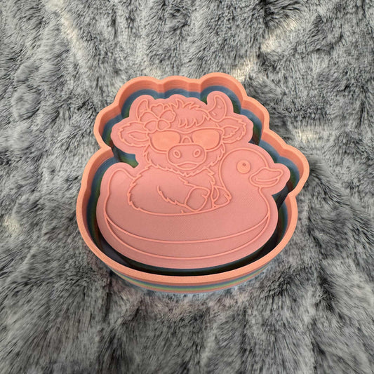 Cow on Duck Float Freshie Mold