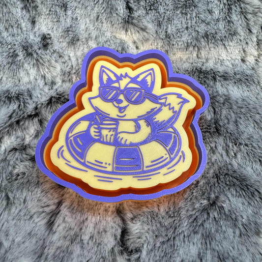 Raccoon in Float Freshie Mold