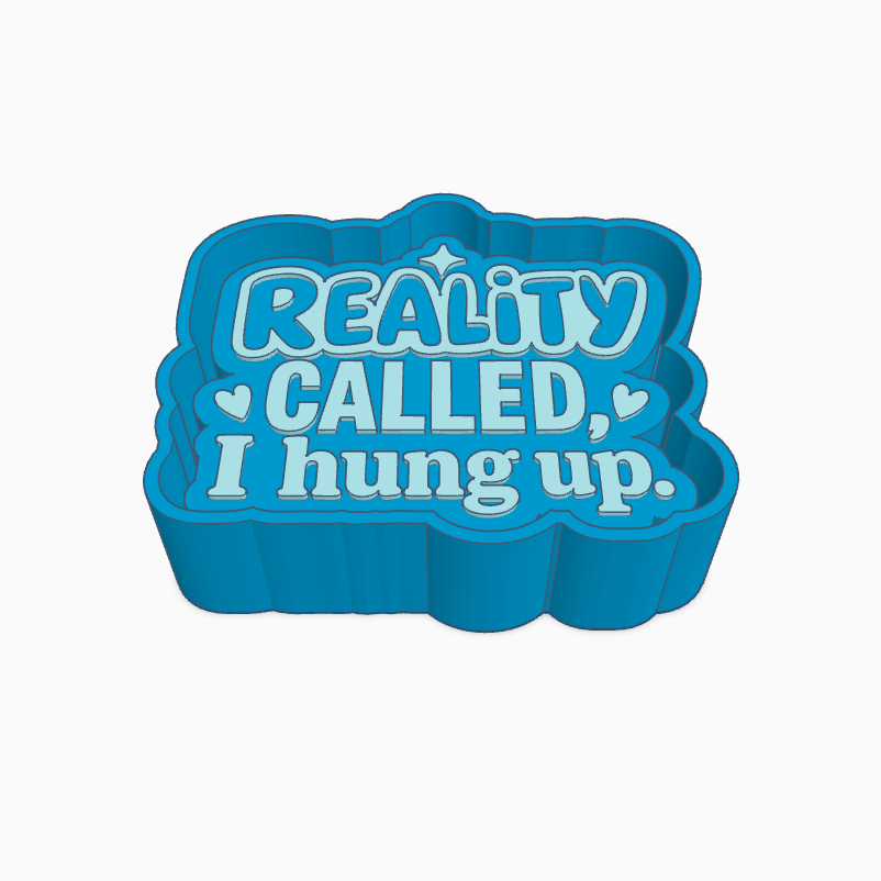 Reality Called I Hung Up Freshie Mold
