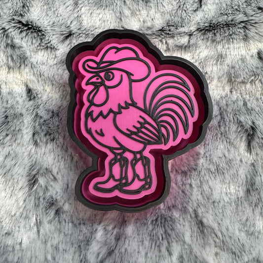 Rooster Cowboy Freshie Mold