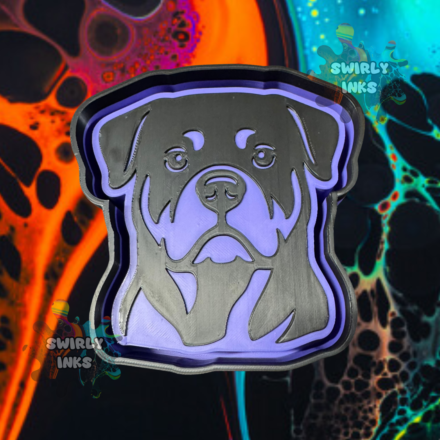 Rottie Head Freshie Mold