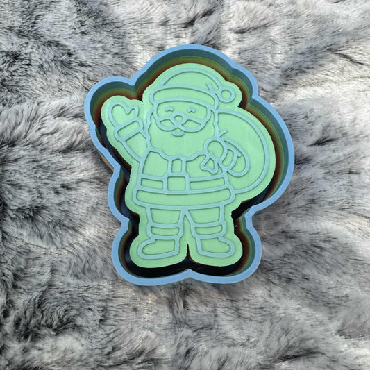 Santa Waving Freshie Mold
