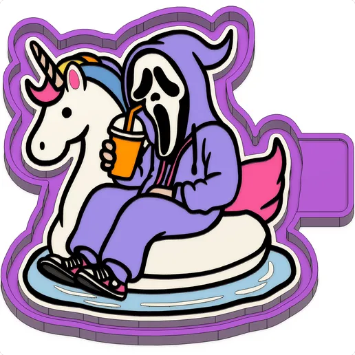 Ghost Face on Float Freshie Mold