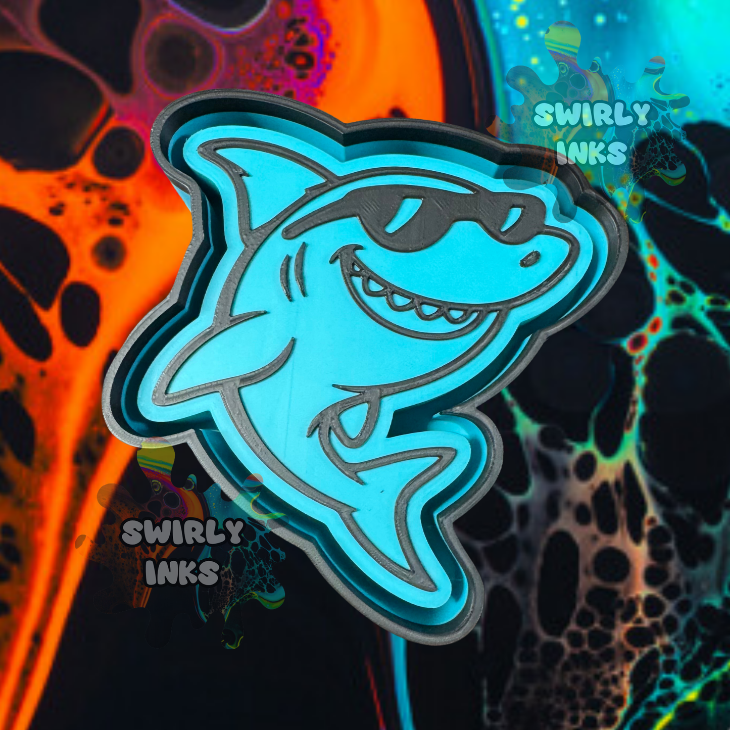Shark with Glasses Freshie Mold