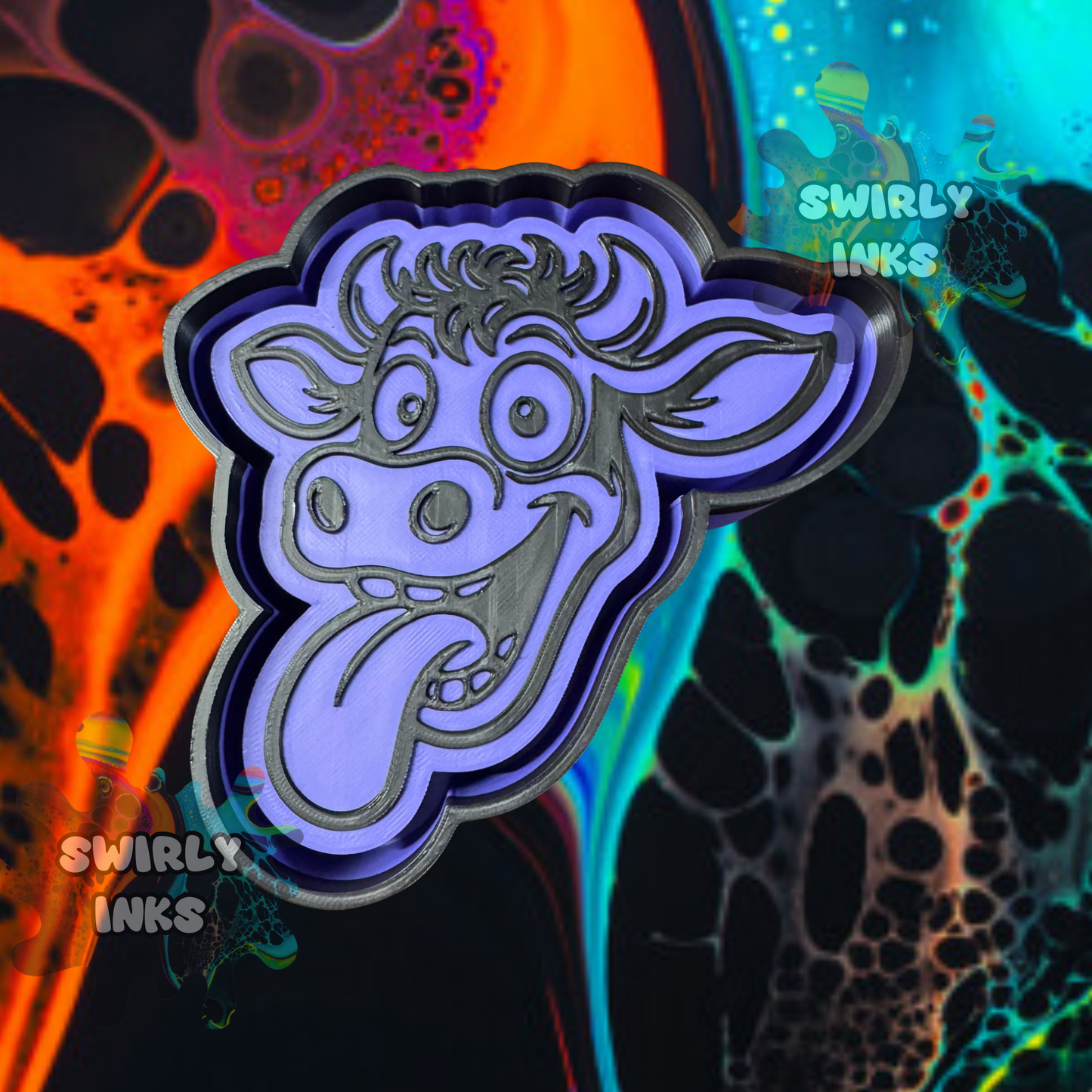 Funny Cow Head Freshie Mold