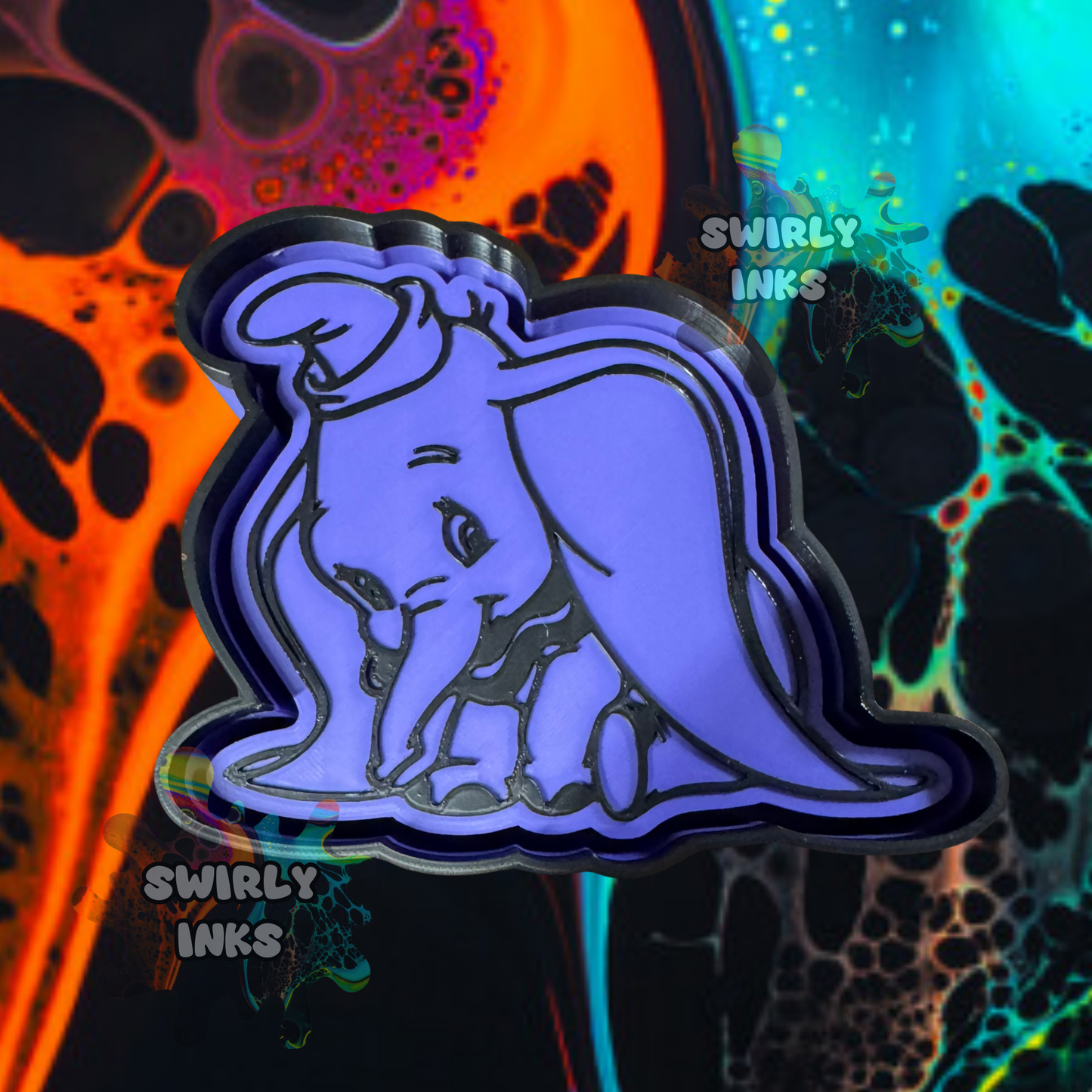 Sitting Cartoon Elephant Freshie Mold
