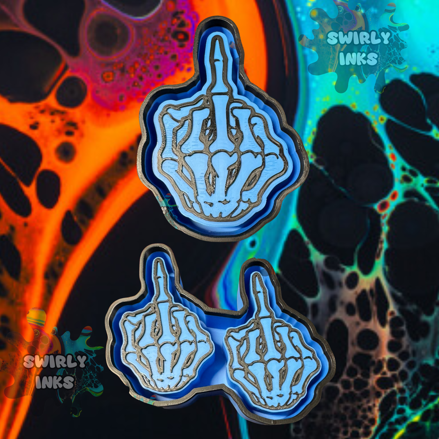 Skeleton Finger Hand Set Freshie Mold