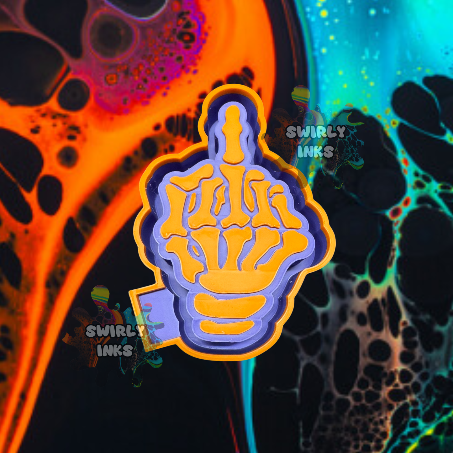 Skull Middle Finger Freshie Mold