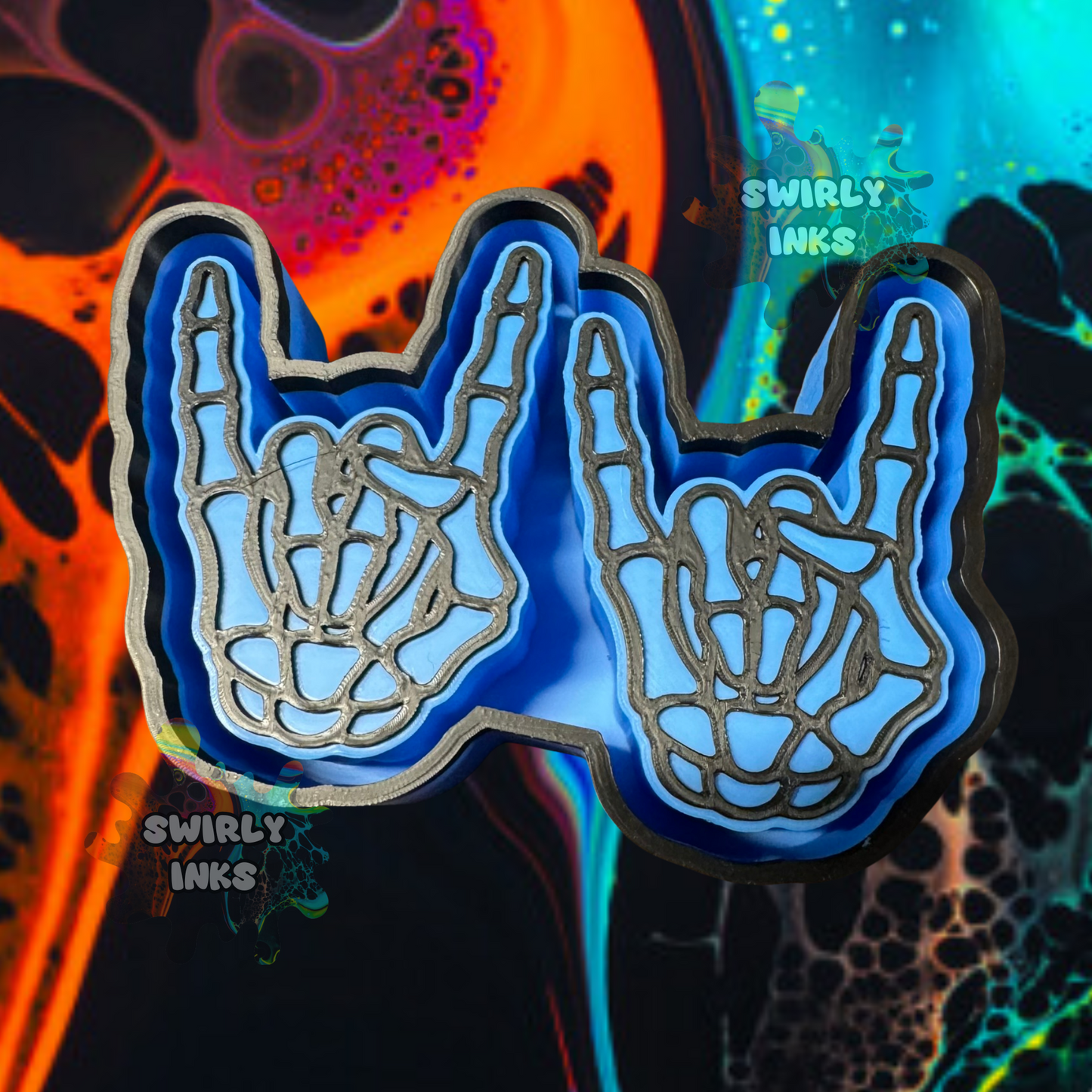 Skeleton Rocker Hand Vent Freshie Mold