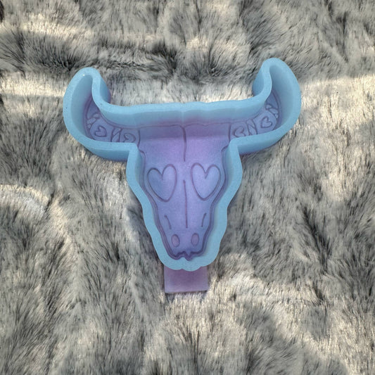 Bull Skull with Hearts Freshie Mold