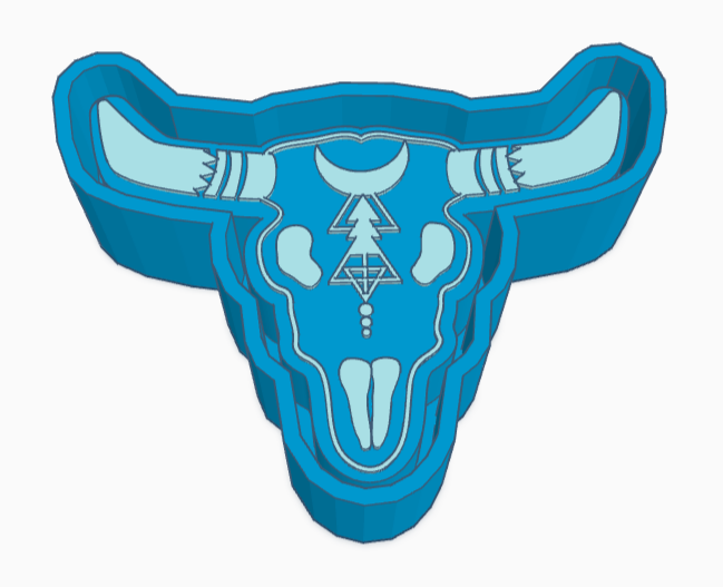 Bull Skull Freshie Mold
