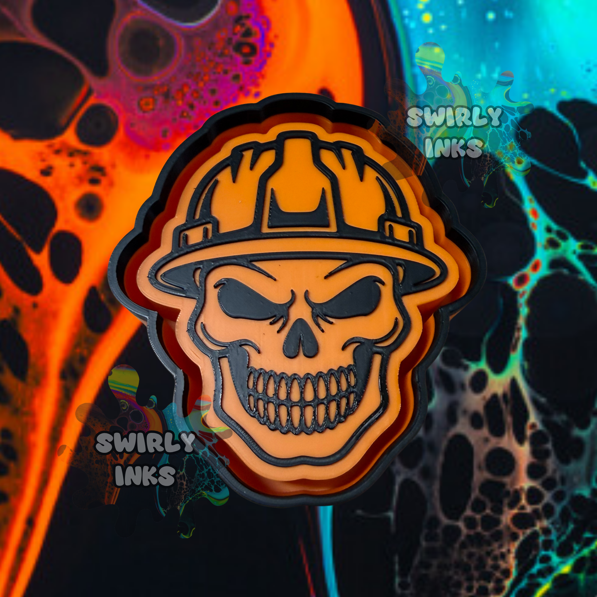 Skeleton with Hard Hat Freshie Mold