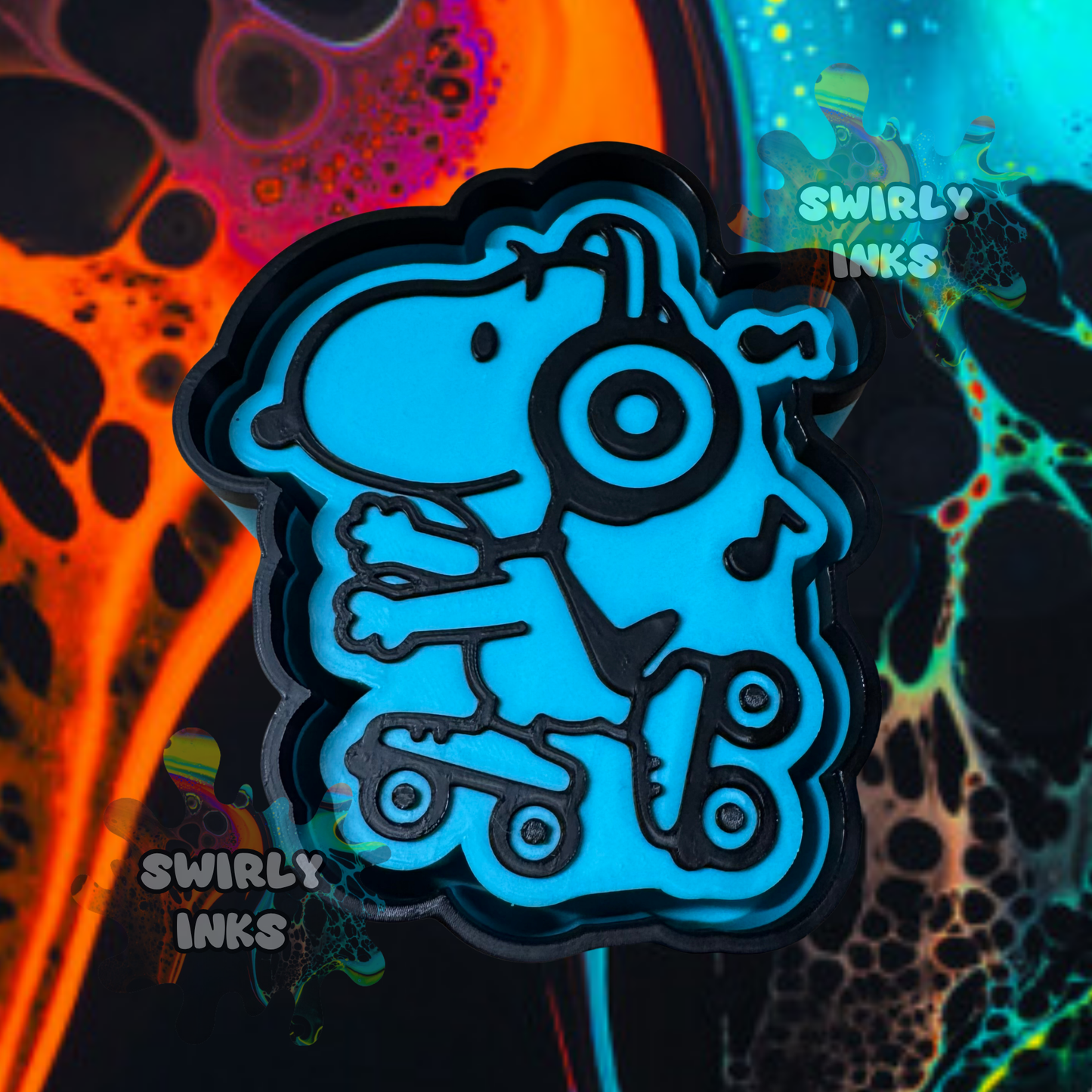 Dog Skating Freshie Mold