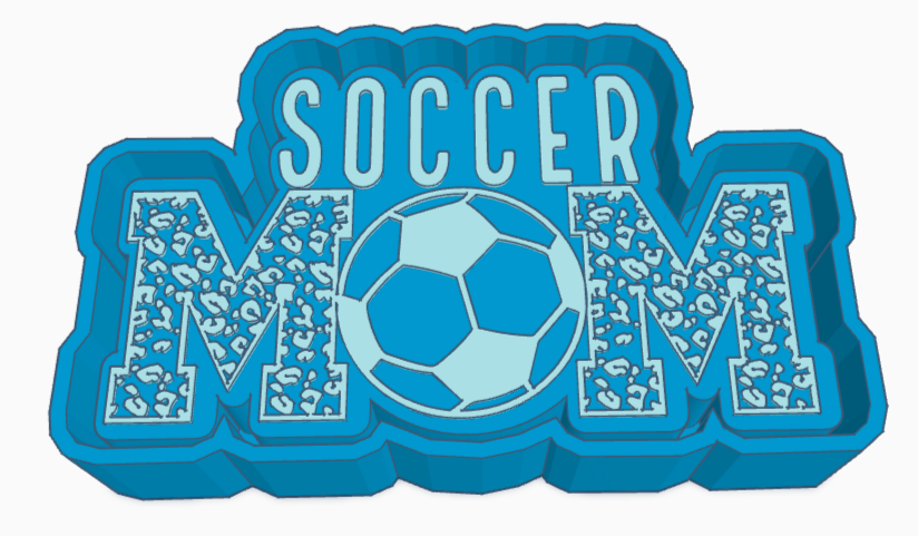 Soccer Leopard Mom Freshie Mold